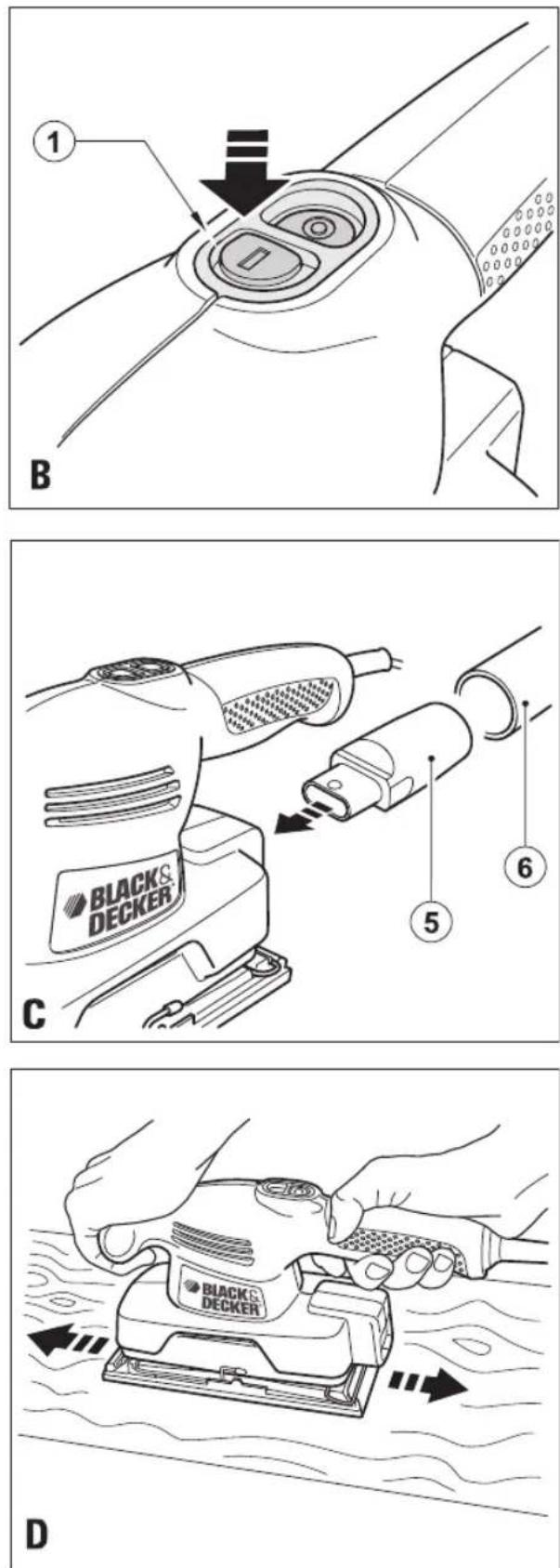 B 1 BLACK & DECKER C 5 6 BLACK & DECKER D