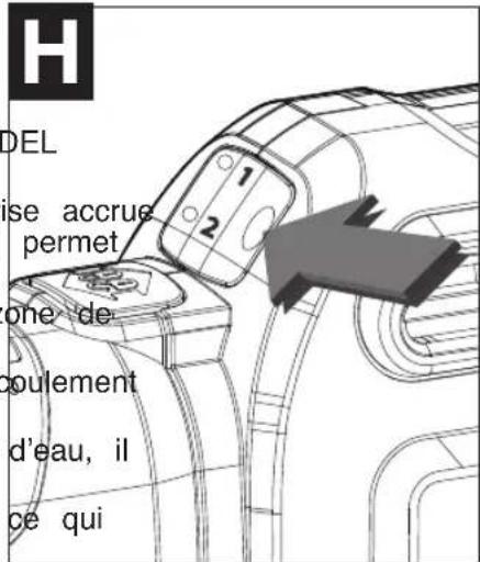 DEL se accrue permet one de poulement d'eau, il ce qui