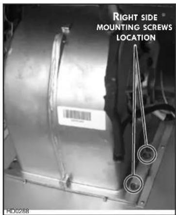 RIGHT SIDE MOUNTING SCREWS LOCATION HD0268