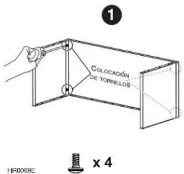 COLOCACIÓN DE TORNILLOS HR0068E x 4