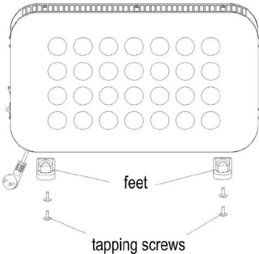 feet tapping screws