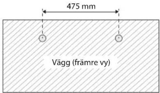 475 mm Vägg (främre vy)