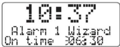 10:37 Alarm 1 Wizard On time 20:5:30