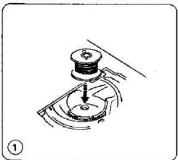 JANOME MS2522 - - Insert the Bobbin into the Bobbin Holder - 1