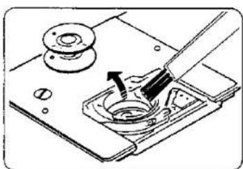 JANOME MS2522 - Clean the Bobbin Holder - 2