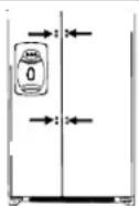 AMANA XRSS264BW - Maniglie a media lunghezza (non in acciaio inossidabile) - 1