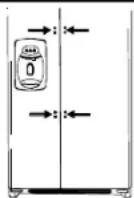 AMANA XRSS264BW - Poignées demi-porte (acier non-inox) - 1