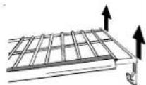 AMANA XRSS264BW - Pour enlever et remettre les clayettes : - 1