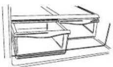 AMANA XRBS209BSR - OBST- UND GEMÜSESCHALEN MIT FEUCHTIGKEITSKONTROLLE - 1