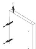 AMANA XRBS017BB - MONTERING AV FRONTMONTERAD HANDTAG TIL KYLEN - 1