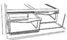 AMANA XRBR904BS - GRÖNSAKSLÅDA MED REGLERBAR FUKTIGHET - 1