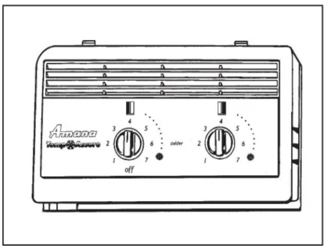 Amana Temp & Accere 3 5 6 7 4 colder 3 5 6 7 off