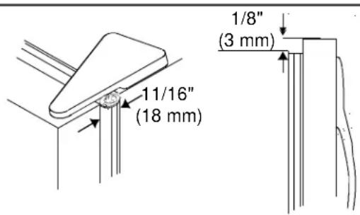 11/16" (18 mm) 1/8" (3 mm)