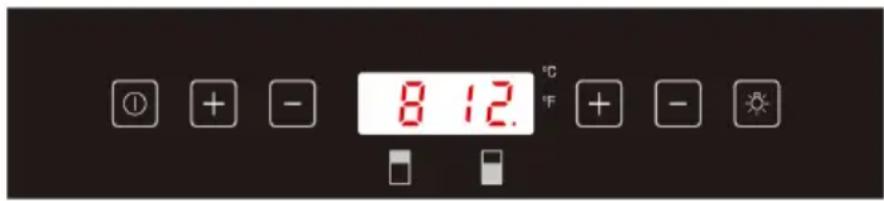 8 12. °C + - F + -