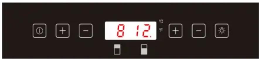 8 12.°C + - F + -