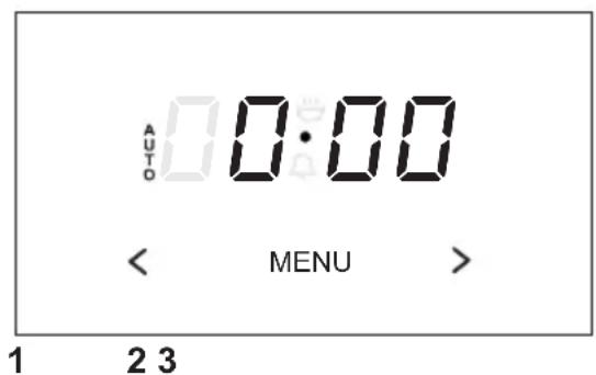 AUTO 0:00 < MENU > 1 2 3