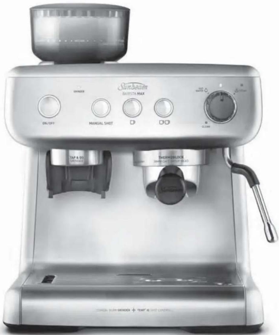 SUNBEAM Barista Max EM5300 - BARISTA MAX ESPRESSO MACHINE WITH INTEGRATED GRINDER - 1