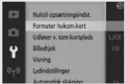 NIKON 1 J5 - Formatering af hukommelseskort - 1