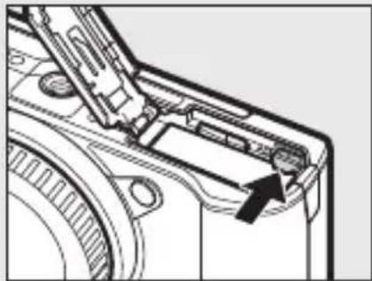 NIKON 1 J5 - Isætning og udtagning af genopladelige batterier og hukommelseskort - 1