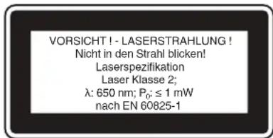 EINHELL TE-SM 36/210 Li Solo - Posebni napotki za laser - 2