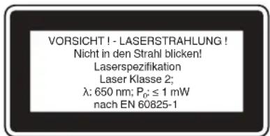 EINHELL TE-SM 36/210 Li Solo - Cuidado: Radiación láser - 1