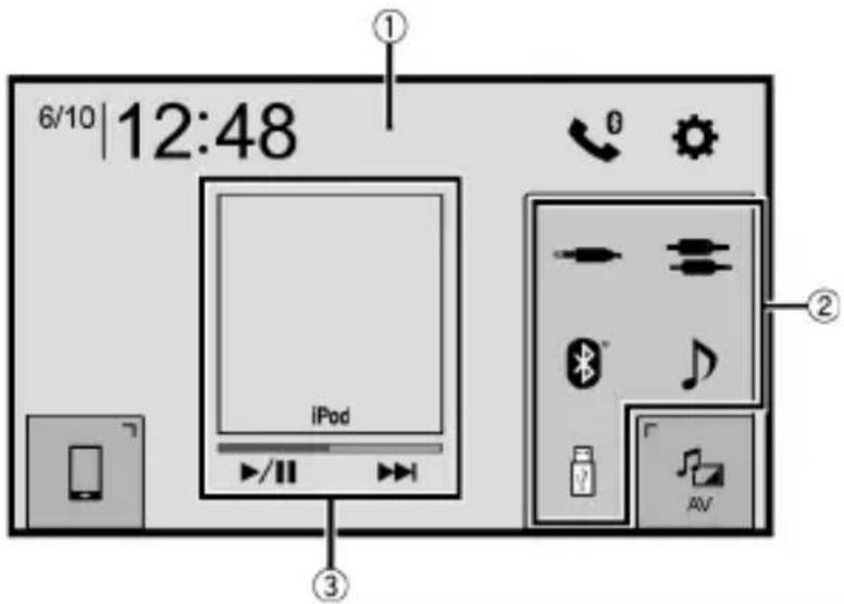 PIONEER SPH-DA250DAB - Skæmbillede med hovedmenu - 1