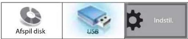 Afspil disk USB Indstil.