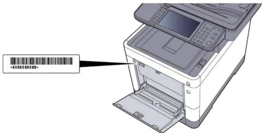 KYOCERA ECOSYS M6635cidn - Kontrol af maskinens serienummer - 1