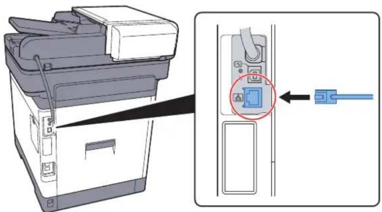 KYOCERA ECOSYS M6635cidn - Tilslut kablet til maskinen. - 1