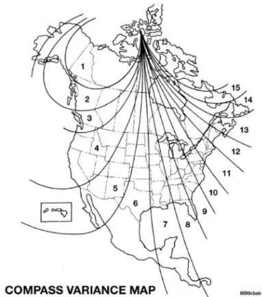 COMPASS VARIANCE MAP 1 2 3 4 5 6 7 8 9 10 11 12 13 14 15 8000cbah