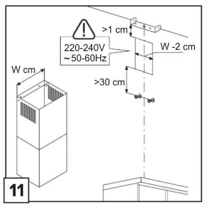 W cm 220-240V ~50-60Hz W -2 cm >1 cm >30 cm 11