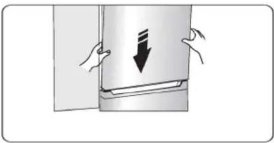 GORENJE NRK4182CW4 - ÆNDRING AF DØRENS HÆNGSLING - 21