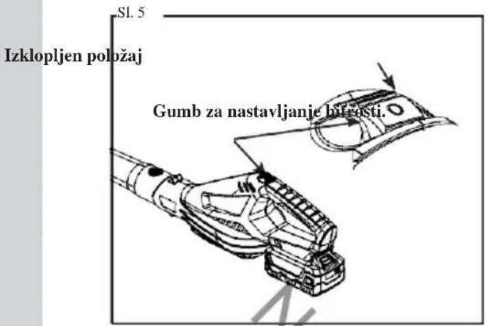 Sl. 5 Izklopljen položaj Gumb za nastavljanje biresti.