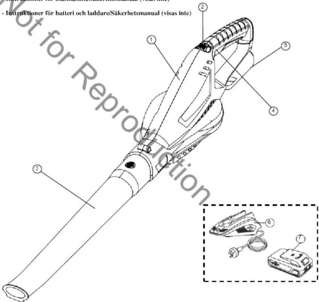 MURRAY IQ18LBK - 18V Litiumjonbatteri blåsmaskin - 1