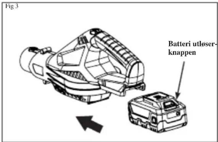 Fig 3 Batteri utlöser- knappen