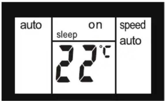 auto sleep on 22°C speed auto
