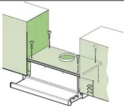 DE DIETRICH DHT6605X - Drilling the Support surface and Fitting the Hood SCREW FITTING - 1