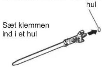 Sæt klemmen ind i et hul hul