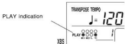 PLAY indication TRANSPPOSE TEMPO J = 120 PLAY R1 R2 L C XBS