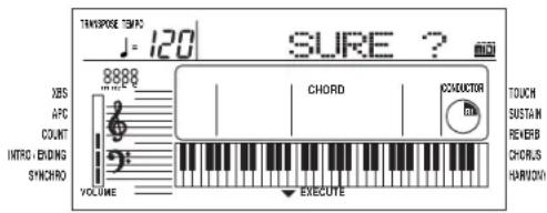 TENSPORE TIMEJ-120 SURE ? 8888 XBS APC COUNT INTRO ENDING SYNCHRO VOLUME CHORD 60A CONDUCTOR TOUCH SUSTAIN RENEERB CHORUS HARVICKI EXECUTE