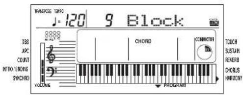 TRANSVERSE TIME J-120 9 Block XSS APC COUNT INTRO VENCING SMOCHO VOLUME CHORD ICNACTOR TOUCH SUSTAIN REVERB CHORUS HARVOCY PROGRAM