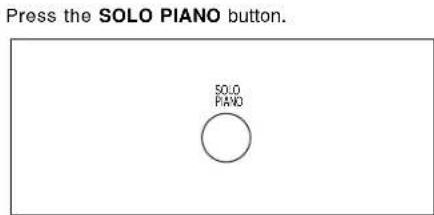 Press the SOLO PIANO button. SOLO PIANO