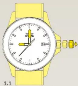 INVICTA Pro Diver 13699 - Set the Time, Hour, Minute - 1