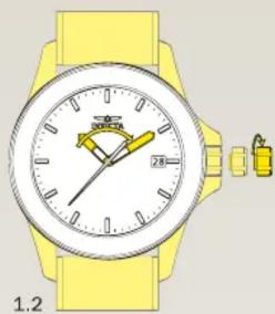 INVICTA Pro Diver 13699 - Set the Time, Hour, Minute - 2