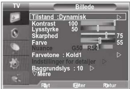 SAMSUNG LE26R89BD - Ændring af billedstandarden - 1
