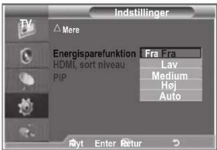 SAMSUNG LE26R89BD - Brug af energibesparelsesfunktionen - 2