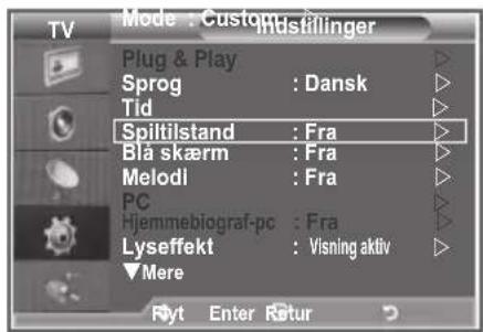 SAMSUNG LE26R89BD - Brug af Spiltilstand - 1