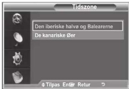 SAMSUNG LE26R89BD - Vælg den tidszone, hvor du befinder sig. - 2