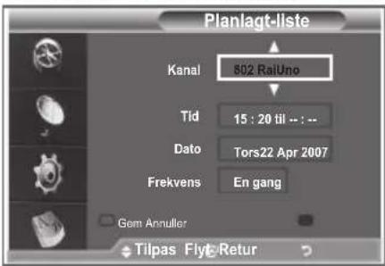 SAMSUNG LE26R89BD - Brug af Planlagt-liste - 5