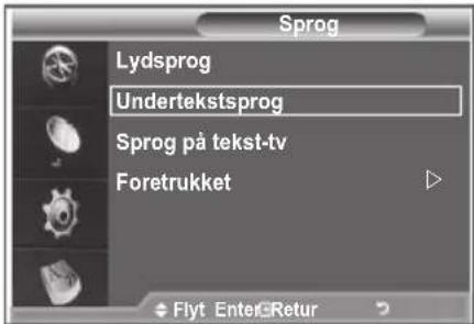 SAMSUNG LE26R89BD - Valg af det foretrukne sprog (lyd, undertekst eller tekst-tv) - 2